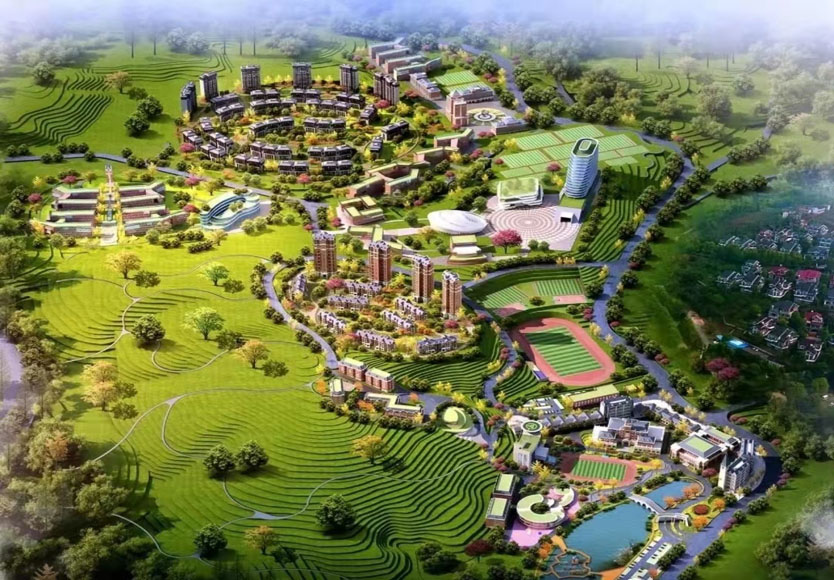 搶抓晴好天氣，郴州遠(yuǎn)恒佳教育城建設(shè)工地?zé)峄鸪? title=